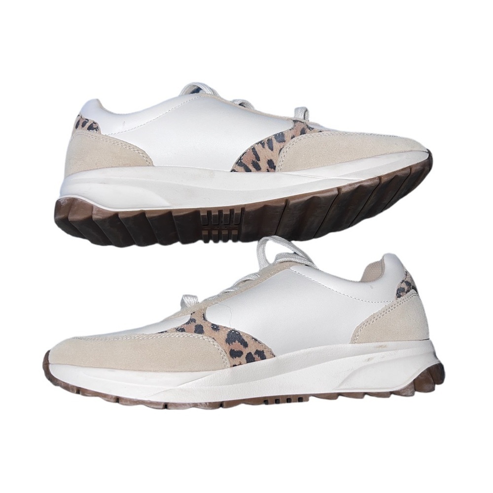 Naturalizer Women’s Sneakers White Beige Leopard Print Size 7 - Picture 8 of 9